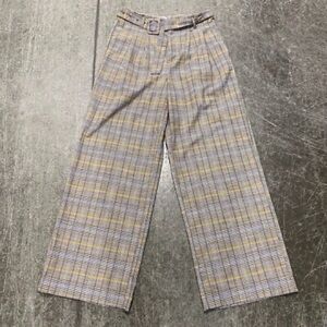 A New Day Plaid Wide Leg Dress Pants